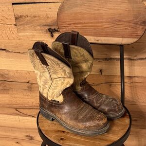 Brown and Tan Western Boots